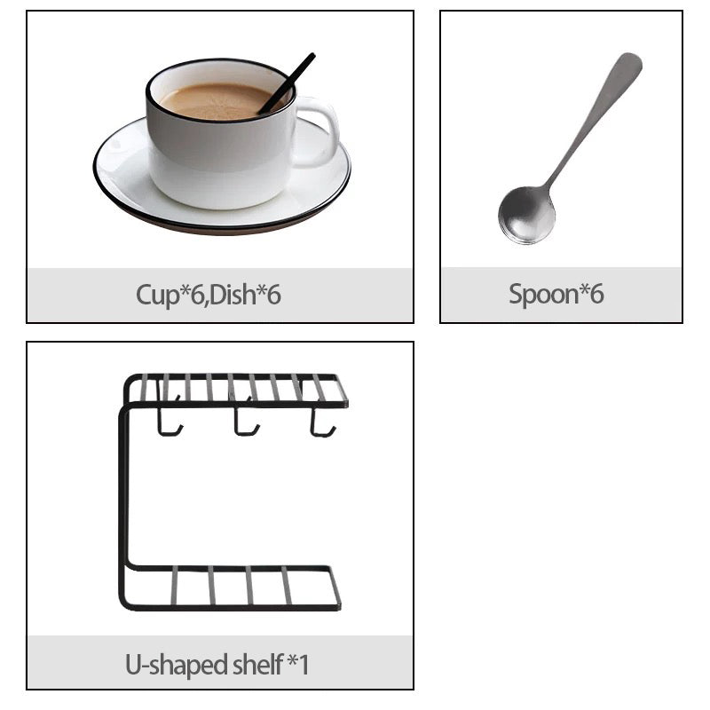 European Coffee Cup Set