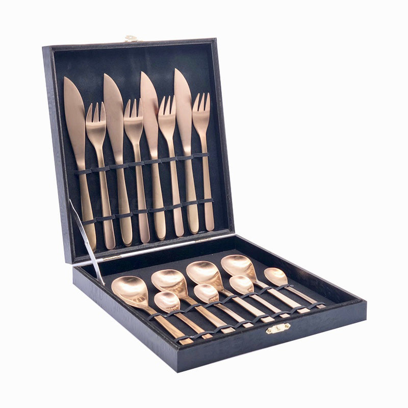 Rose Gold Stainless Steel Flatware Set