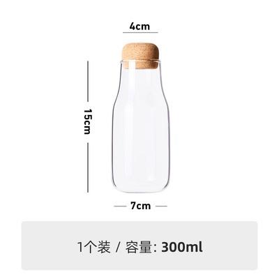 Clear Glass Carafe With Cork Stopper