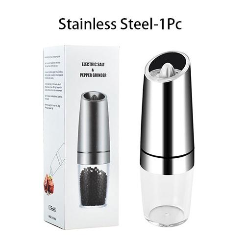 Premium Gravity Electric Salt and Pepper Grinder with LED Light