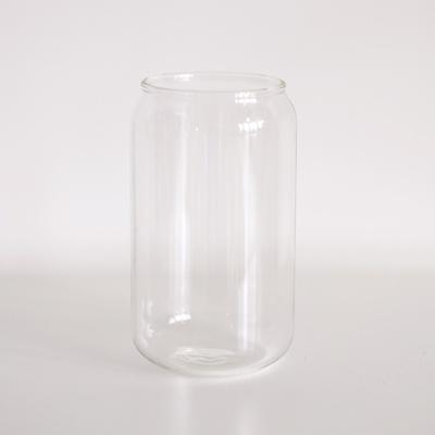 Can Shaped Colored Glass Cups With Straws