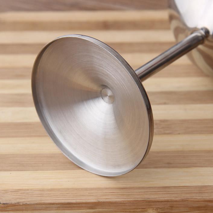 Stemmed Stainless Steel Wine Glasses, Elegant Silver Tone Drinkware for Cocktails