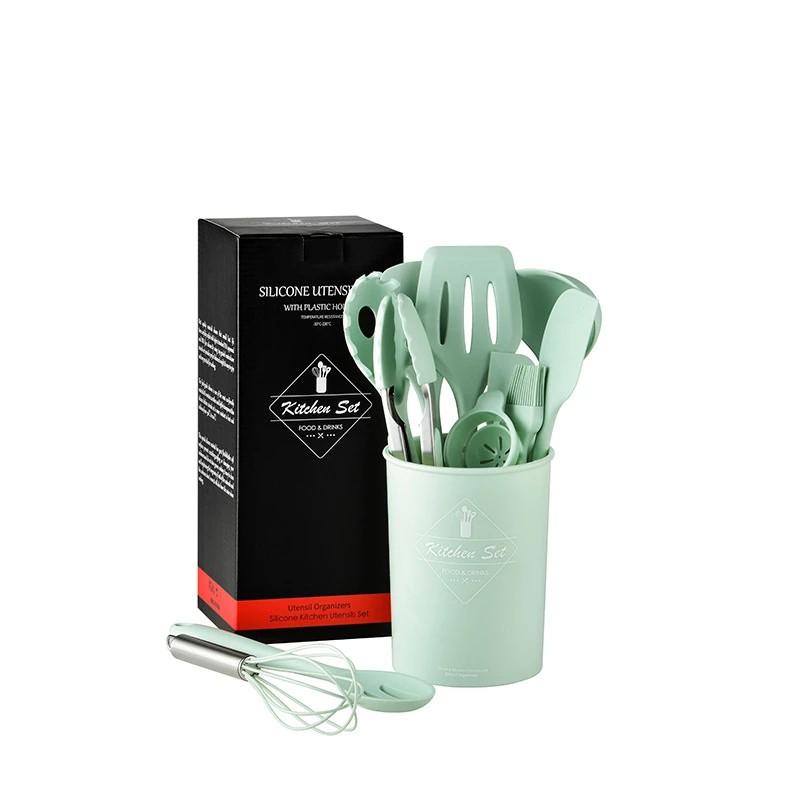 12Pcs Silicone Kitchen Utensil Set, Nonstick Cookware (BPA Free)