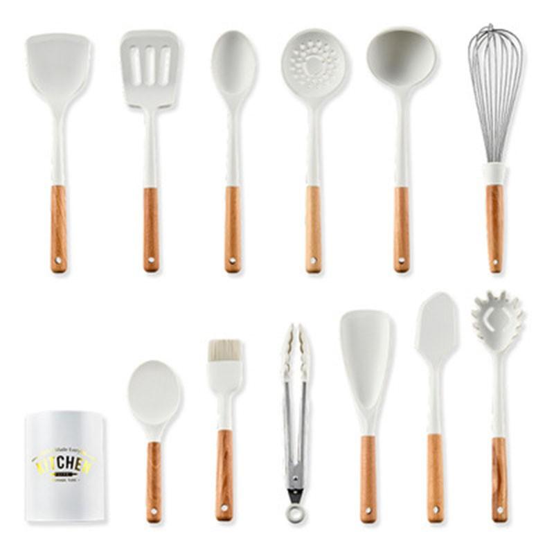 New Tiffany Blue & White Silicone Cooking Utensils (BPA Free)