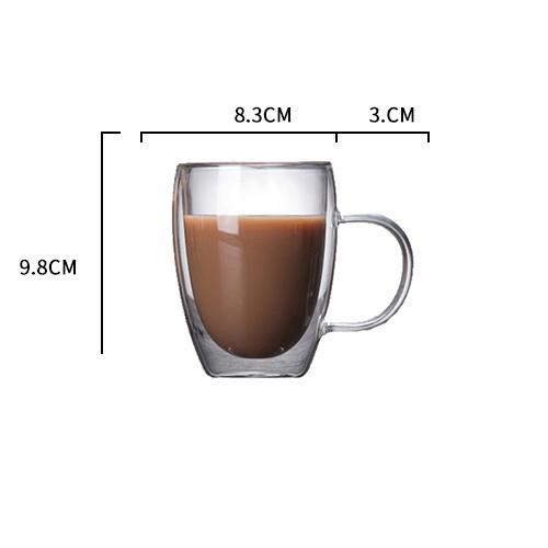 Transparent Glass Cup Milk Whiskey Tea Beer Double Creative Heat Resistant Espresso Coffee Cup Cocktail Vodka Wine Mug Drinkware