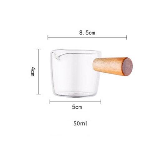 Milk Cup with Wood Handle