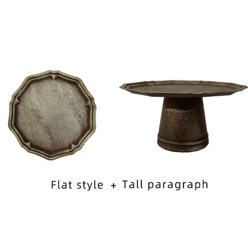Metal Cake Stand, Rustic Farmhouse Fruit Plate Buffet Stand