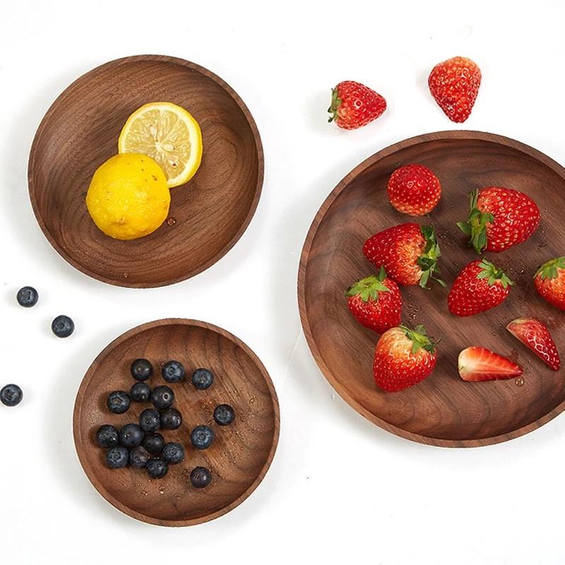 Unbreakable Classic Round Wood Dinner Plates
