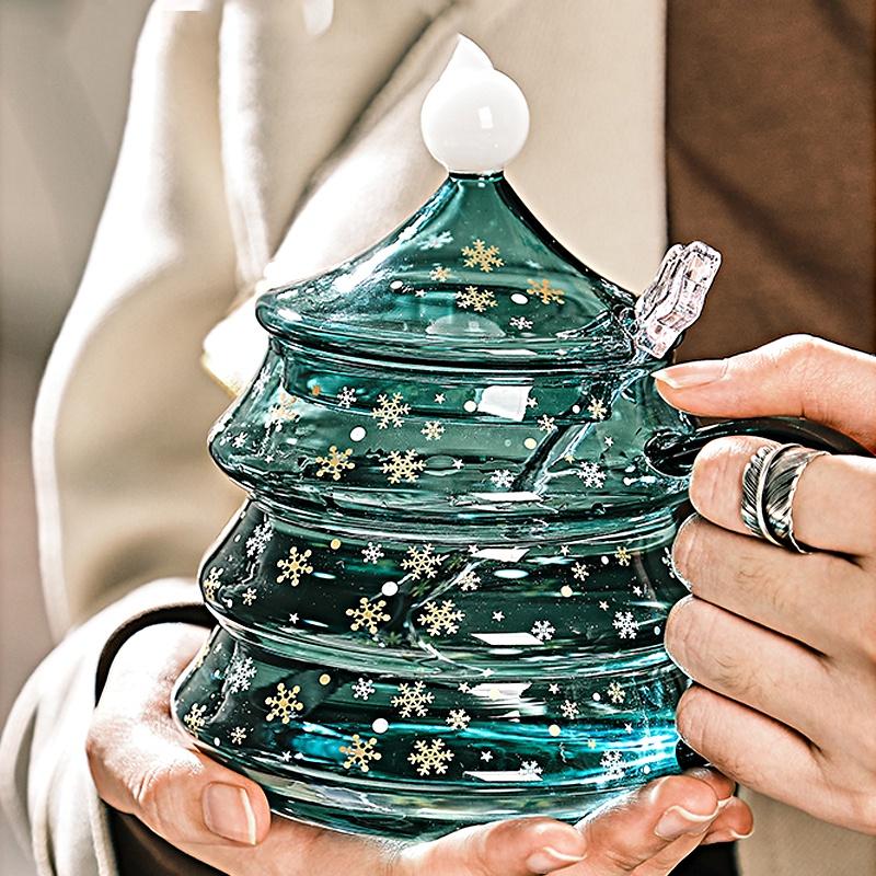 Crystal Christmas Tree Shaped Coffee Cup