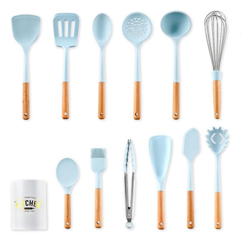 New Tiffany Blue & White Silicone Cooking Utensils (BPA Free)