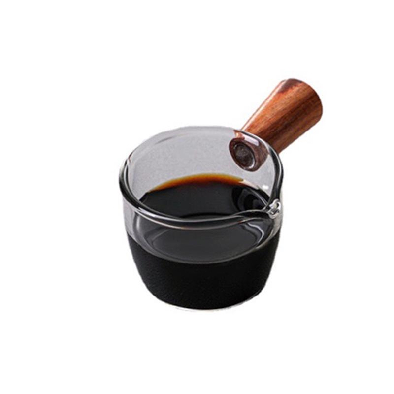 Milk Cup with Wood Handle
