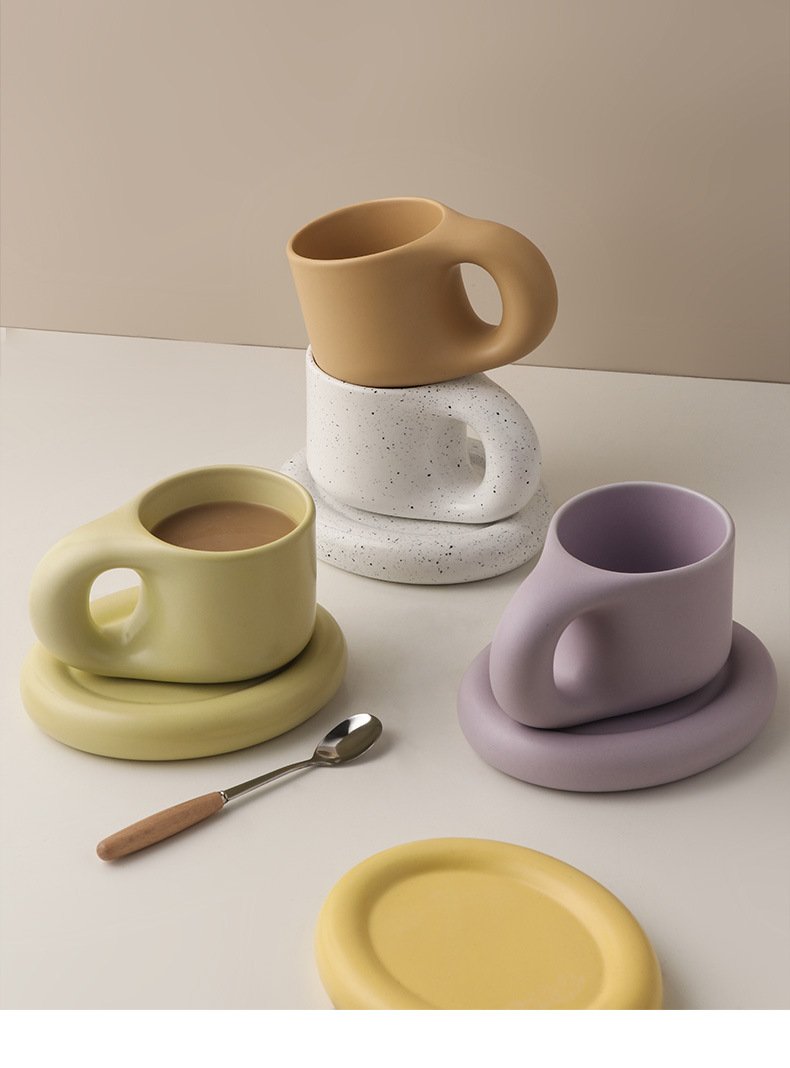 300ml Fat Handle Creative Handmade Ceramic Mug