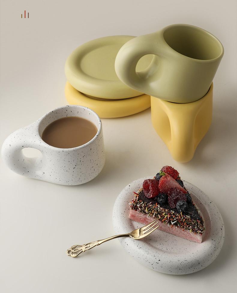 300ml Fat Handle Creative Handmade Ceramic Mug