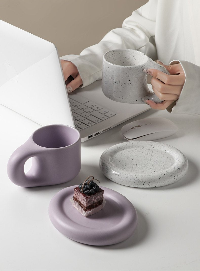 300ml Fat Handle Creative Handmade Ceramic Mug