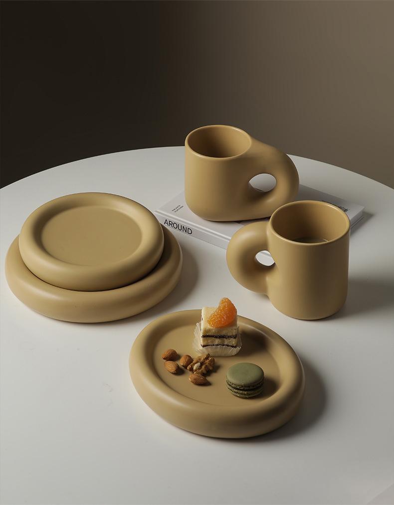 Fat Handle Creative Handmade Ceramic Mug