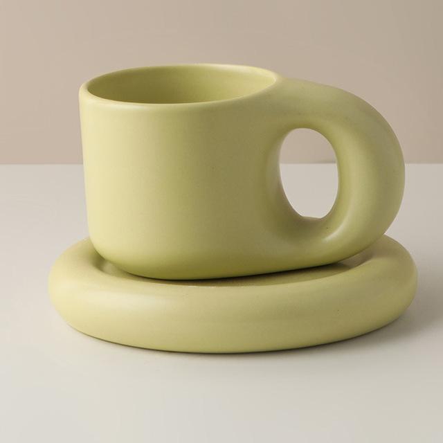 300ml Fat Handle Creative Handmade Ceramic Mug