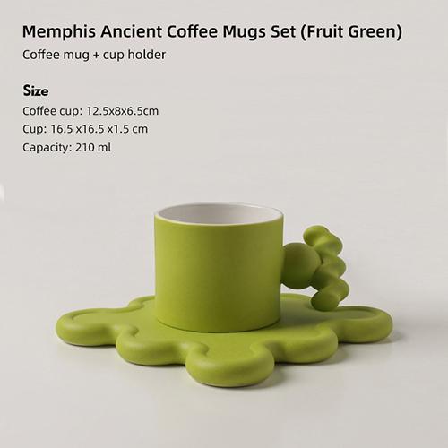 Trend Klein Blue Handmade Ceramic Cups With Big Handle For Coffee Tea Milk Creative Splash Ink Mugs Gifts Home Office Drinkware