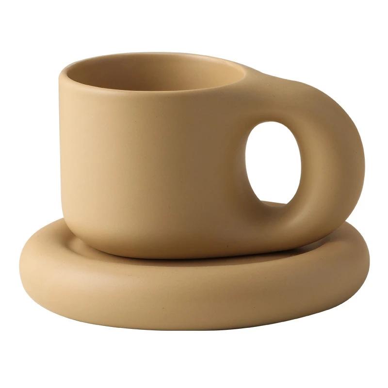 300ml Fat Handle Creative Handmade Ceramic Mug