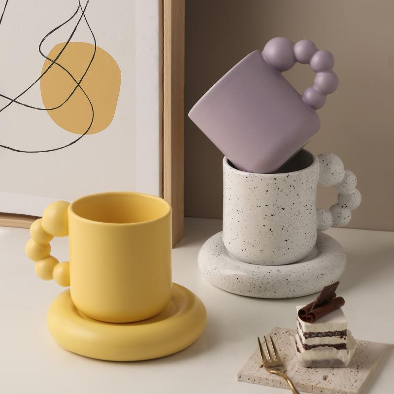 European Ceramics Coffee Cups And Saucers Tableware Coffee Plates Dishes Afternoon Tea Set Home Kitchen With Gift Box