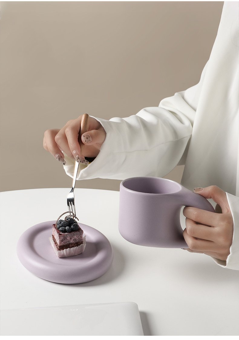 300ml Fat Handle Creative Handmade Ceramic Mug