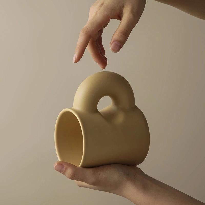 Fat Handle Creative Handmade Ceramic Mug