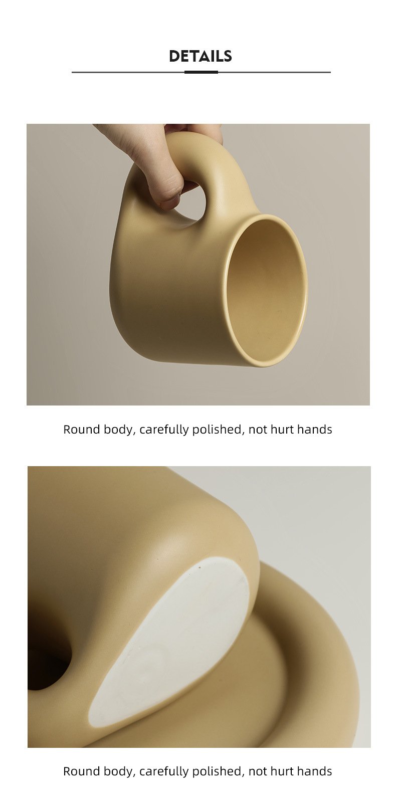 Fat Handle Creative Handmade Ceramic Mug