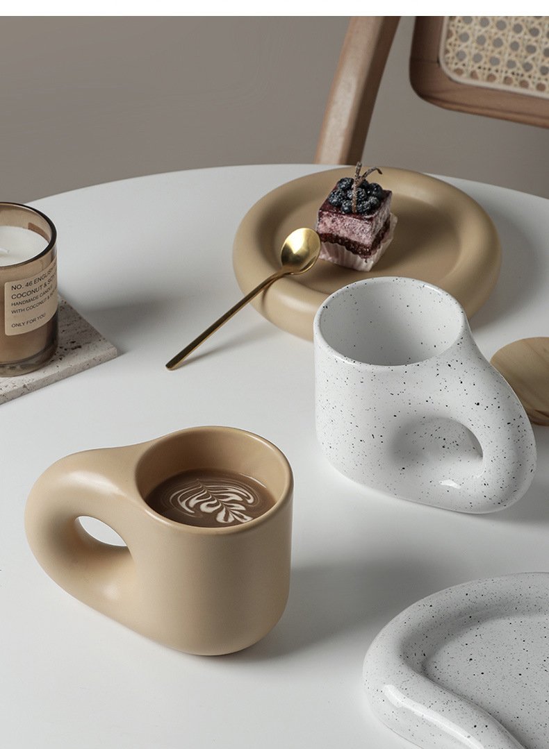 Fat Handle Creative Handmade Ceramic Mug