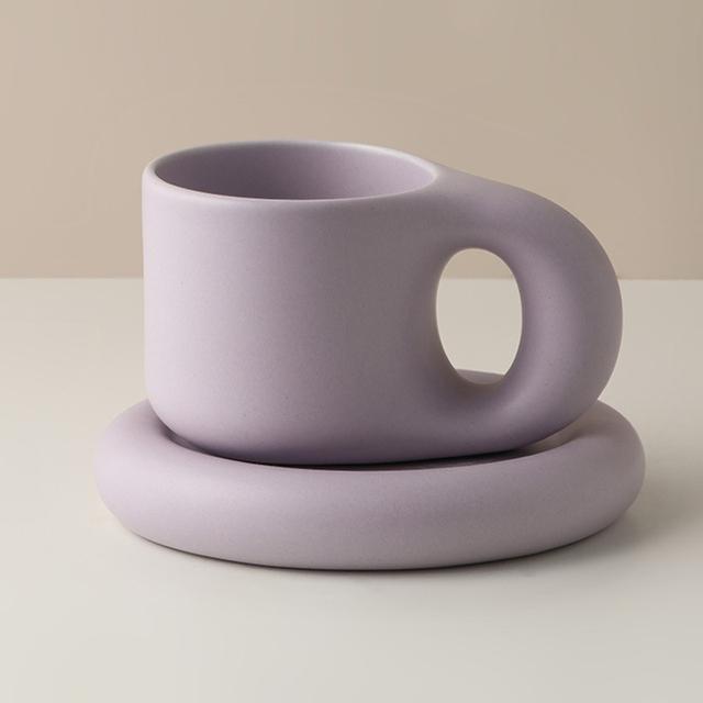 300ml Fat Handle Creative Handmade Ceramic Mug