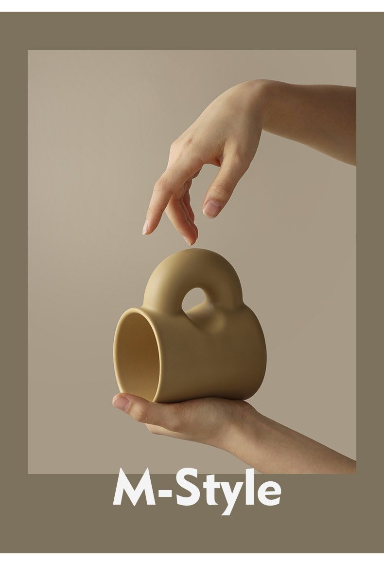 Fat Handle Creative Handmade Ceramic Mug