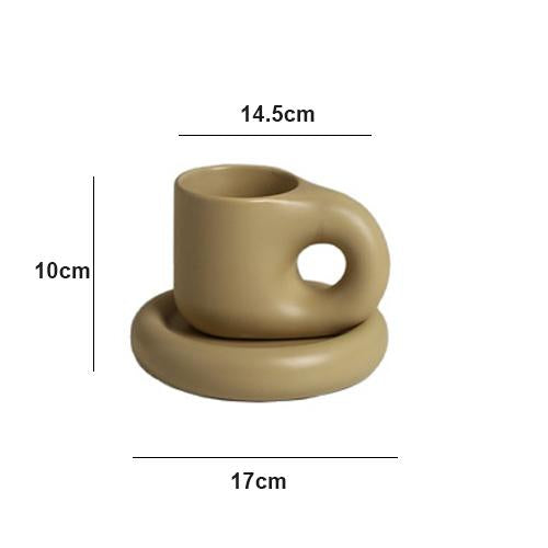 Fat Handle Creative Handmade Ceramic Mug
