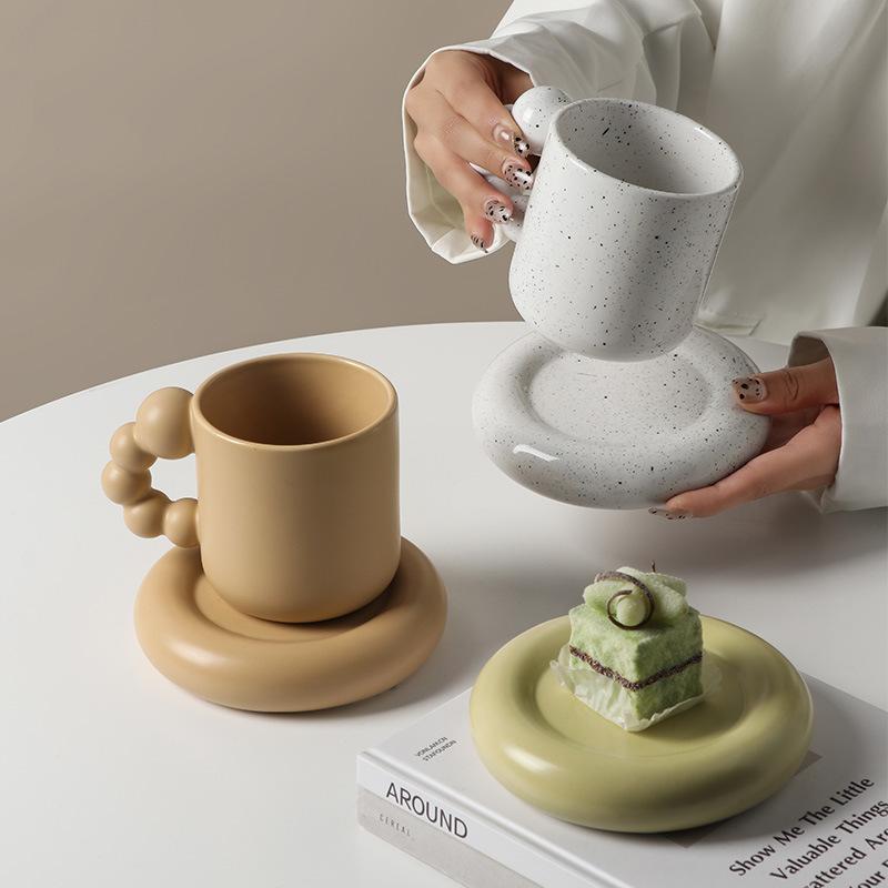 European Ceramics Coffee Cups And Saucers Tableware Coffee Plates Dishes Afternoon Tea Set Home Kitchen With Gift Box