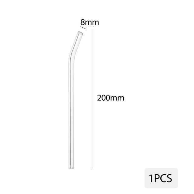 Multi-Color Reusable Glass Straws Set