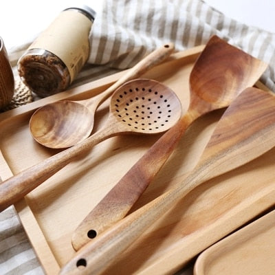 Solid Wood Cutlery Set