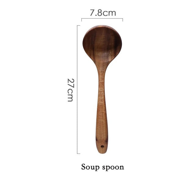Solid Wood Cutlery Set