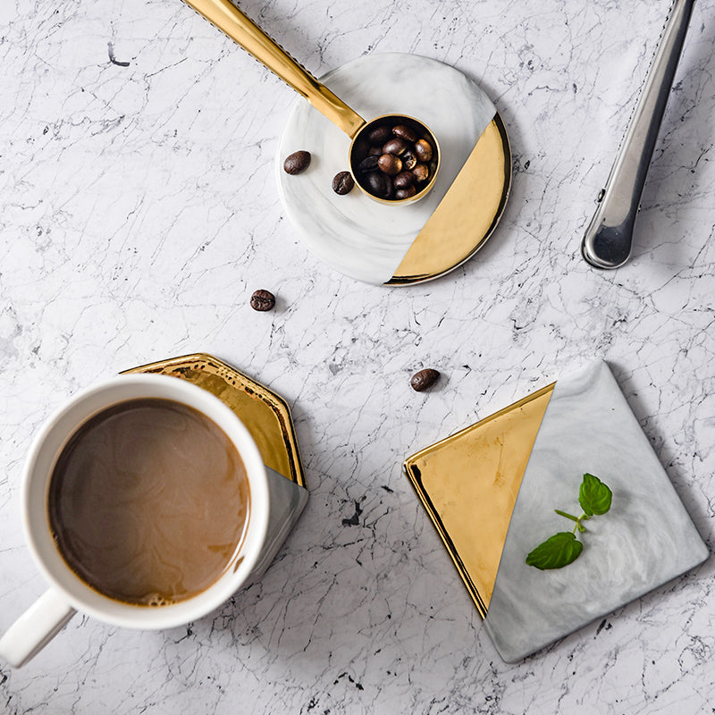 White Gold Coaster 3PCS
