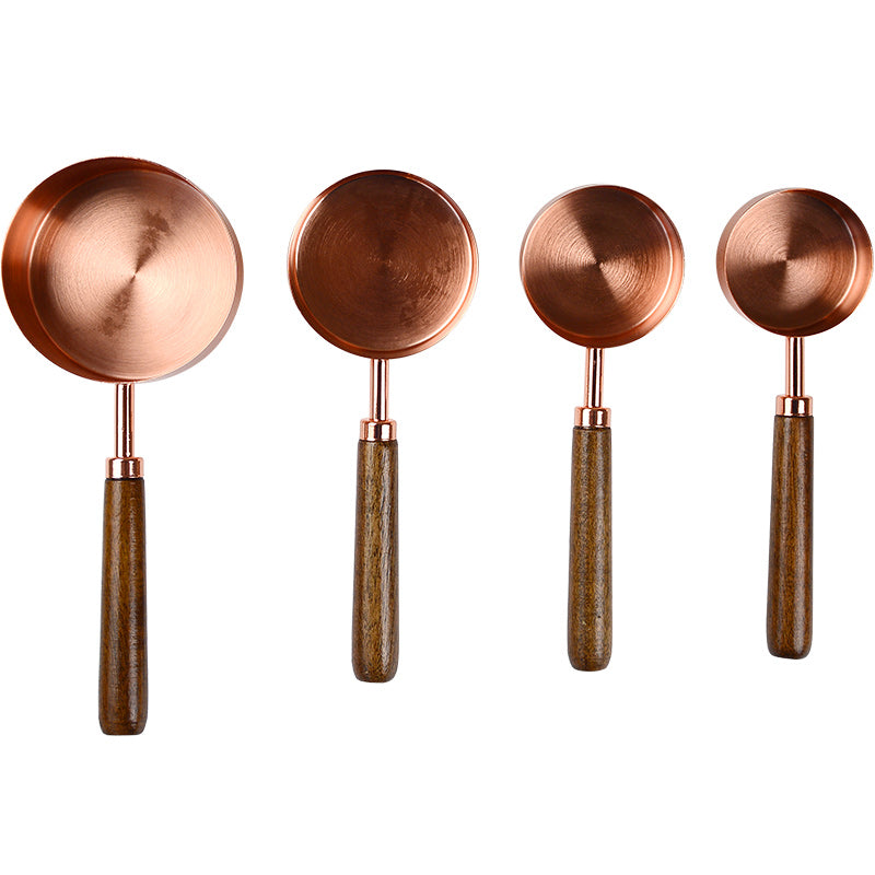 Black Walnut Rose Gold Spoon Set