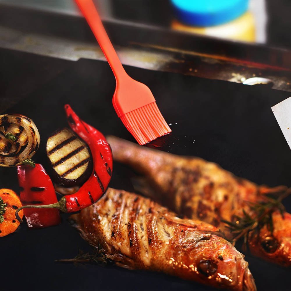 Grill Mat Set of 5-100% Non-Stick BBQ Grill Mats, Easy to Clean