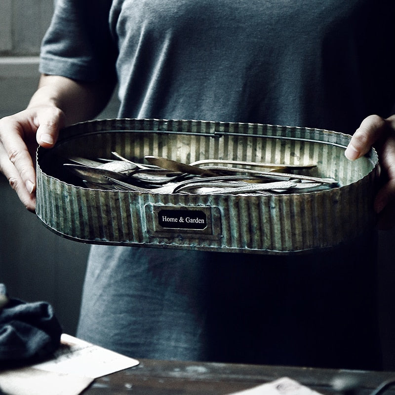 Oval Wrought Iron Tray