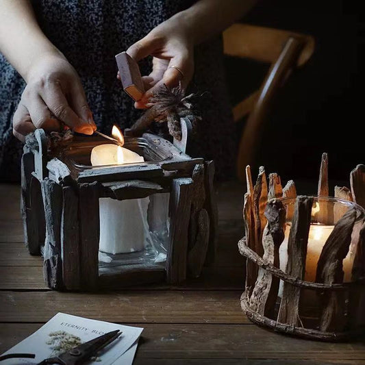 Vintage Country Style Candles Holder Tray