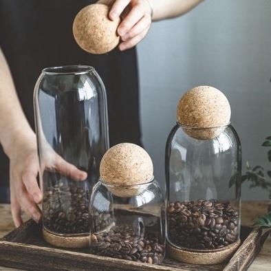 Glass Storage Container with Ball Cork