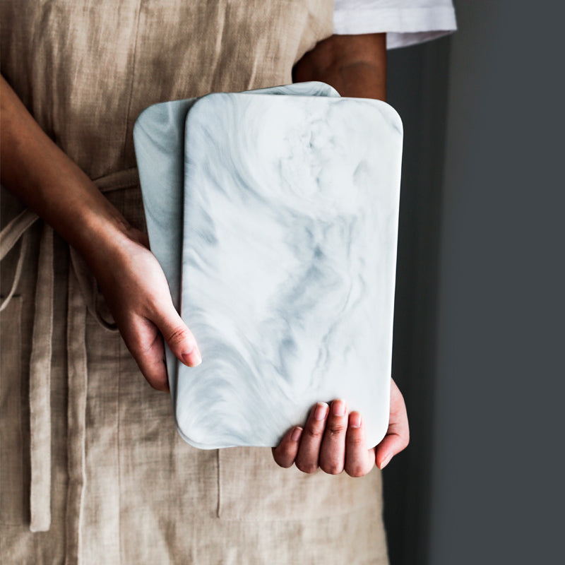 Marble Pastry Board White