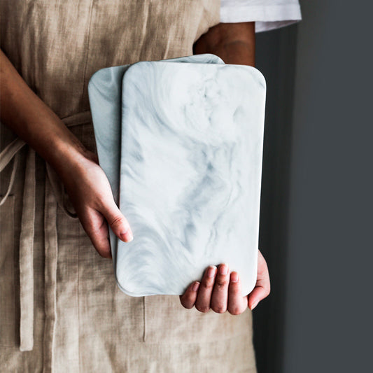 Marble Pastry Board White