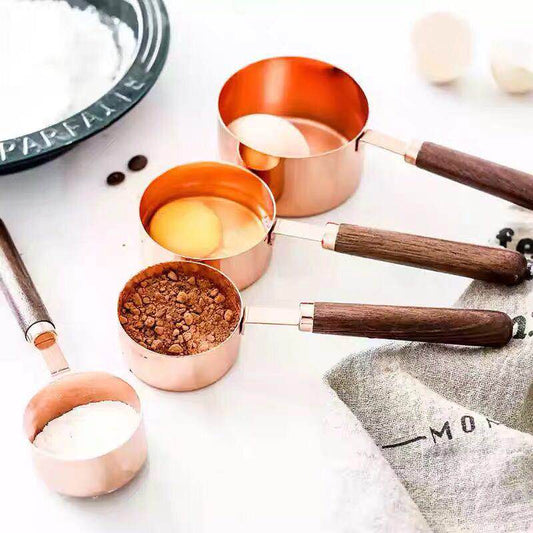 Black Walnut Rose Gold Spoon Set