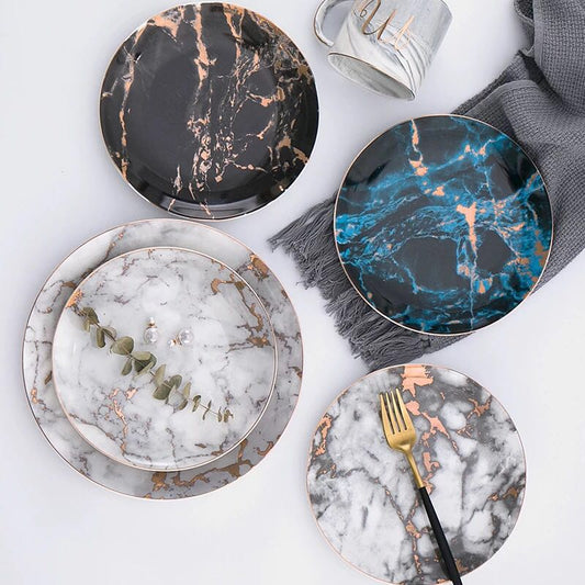 Marbled Ceramic Michelangelo Plate