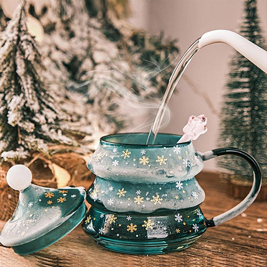 Crystal Christmas Tree Shaped Coffee Cup