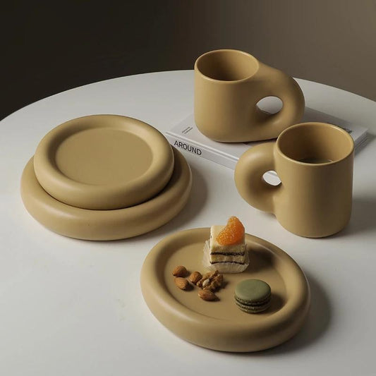 Fat Handle Creative Handmade Ceramic Mug