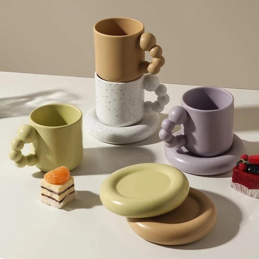 European Ceramics Coffee Cups And Saucers Tableware Coffee Plates Dishes Afternoon Tea Set Home Kitchen With Gift Box